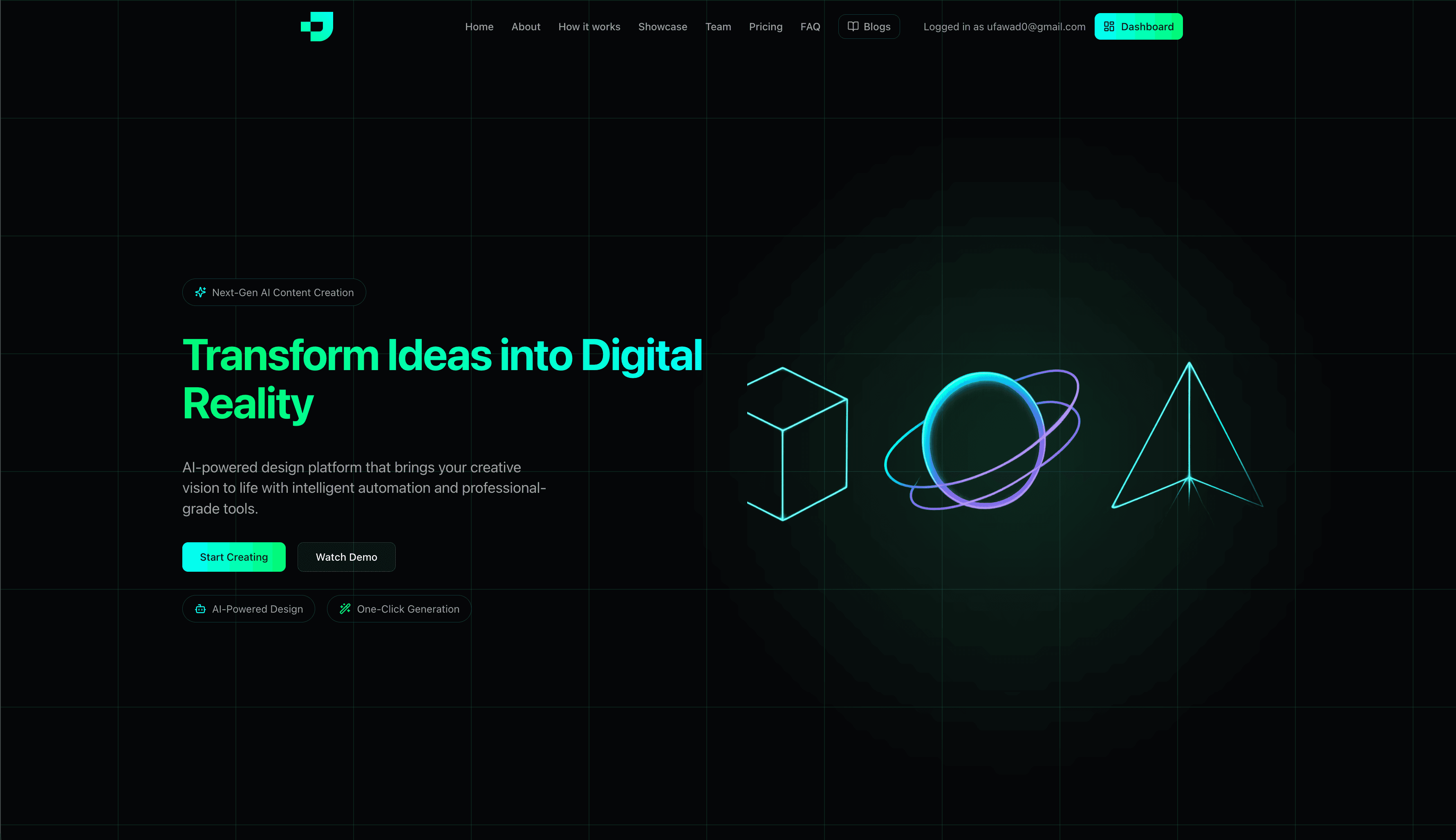Disoriti website presented in a straight browser frame