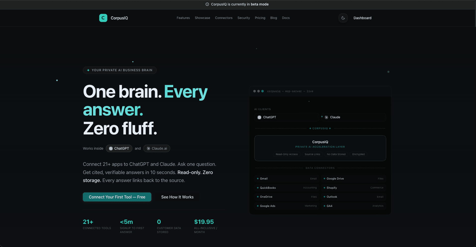 CorpusIQ marketing website